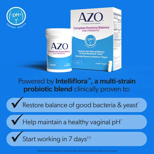 Miniatura 3 de AZO Probióticos vaginales diarios de equilibrio femenino completo para mujeres, clínicamente probados para ayudar a proteger la salud vaginal, ayuda