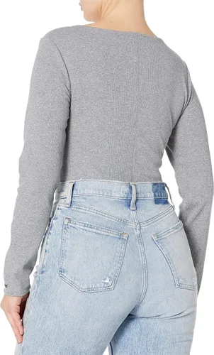 Miniatura 2 de DKNY womens Essential Stretchy Long Sleeve BodysuitT-Shirt