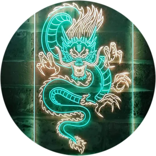 Miniatura 11 de Cartel de neón ADVPRO LED con dragón chino, letrero de neón LED de color dual st6-i3225