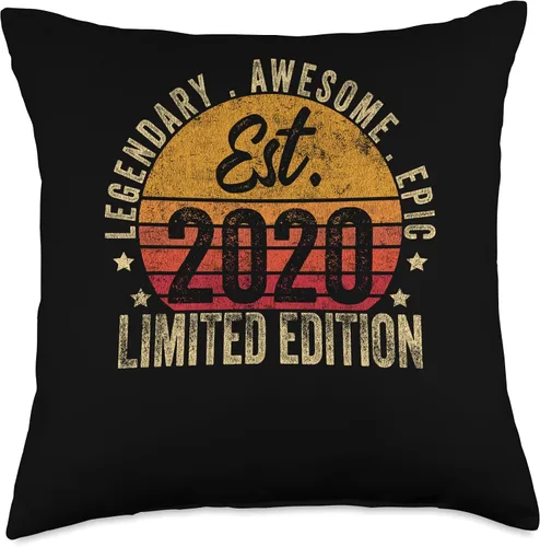 Miniatura 4 de 3rd Birthday Vintage 3 Year Old Est 2020 Limited Edition Throw Pillow
