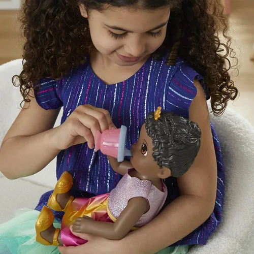 Miniatura 7 de Baby Alive Princesa Ellie Grows Up! Muñeca de pelo negro para niñas y niños de 3 años en adelante, 18 pulgadas
