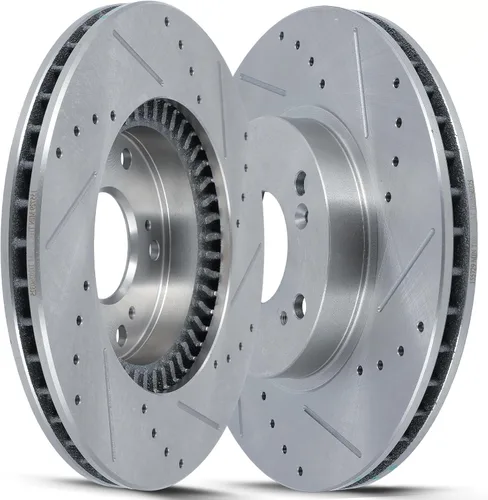 Miniatura 35 de SCITOO Rear Brake Rotors For Honda For CR-V 2002-2004 Drilled & Slotted Disc Brakes Rotors Replacement:31304