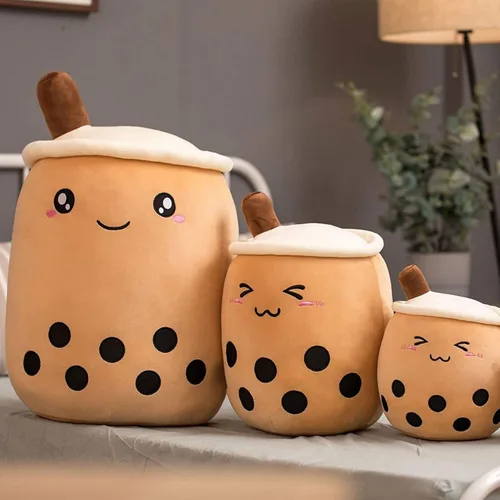 Miniatura 4 de VHYHCY - Lindo cojín de peluche Boba, peluche en forma de taza de té con burbujas, almohada de peluche en forma de taza de té con leche, cojín