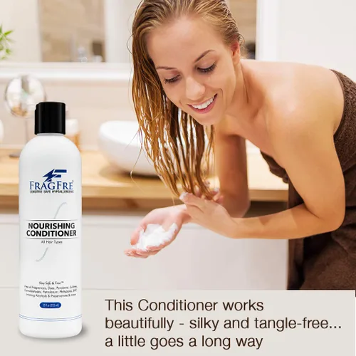 Acondicionador sin fragancia de 8 onzas – Sin parabenos hipoalergénico – Acondicionador para el cabello para pieles sensibles – Acondicionamiento
