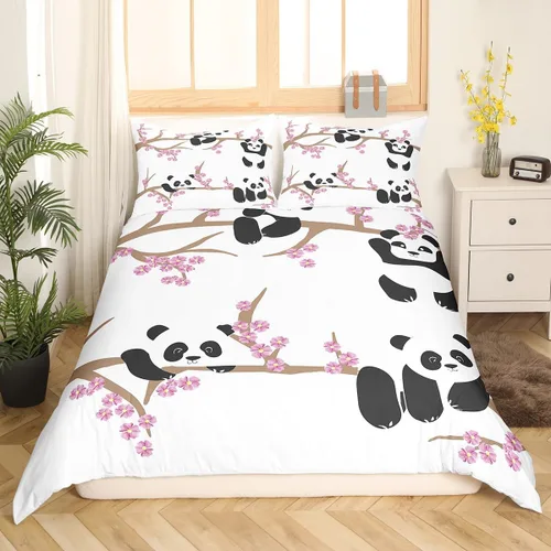Miniatura 15 de Erosebridal Juego de ropa de cama de pingüinos, funda de edredón de animales antárticos para niños y niñas, funda de edredón estilo caricatura