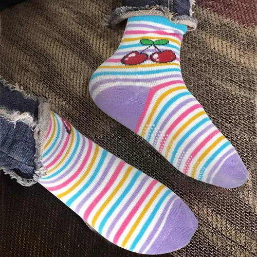Miniatura 43 de Tphon Calcetines para niños pequeños con empuñaduras, 12 pares de calcetines antideslizantes de algodón para niños y niñas de 1 a 7 años