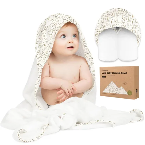 Miniatura 35 de KeaBabies Toalla de bebé con capucha para recién nacido, viscosa derivada de bambú, toallas de baño grandes con capucha para niños, niñas, niños