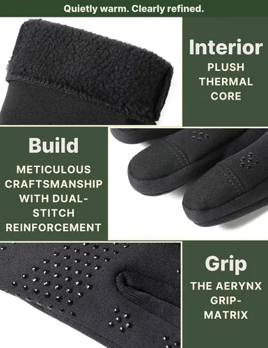 Miniatura 4 de Guantes ligeros de invierno para correr, guantes de pantalla táctil, forros para ciclismo, ciclismo, para hombres y mujeres