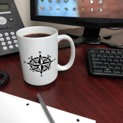 Miniatura 6 de Regalos de crucero, brújula náutica, brújula de senderismo, taza de café, regalos de aventura, regalo de viajeros, regalo al aire libre, taza
