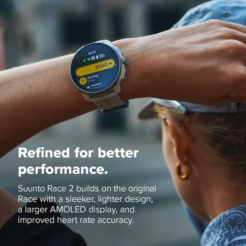 Miniatura 3 de SUUNTO Race 2 Reloj deportivo con GPS, pantalla táctil AMOLED de 1.5 pulgadas con corona, duración de la batería de 16 días, métricas