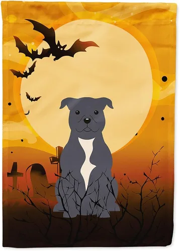 Miniatura 76 de Caroline's Treasures BB4307GF - Bandera de Halloween Airedale para jardín, bandera decorativa para patio exterior, obras de arte de patio, macizos