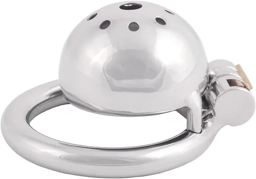 Miniatura 6 de Dispositivo de Castidad de Metal TERNENCE para Hombres, Cinturón de Castidad Cómodo con Bloqueo de Virginidad y Jaula Pequeña C240