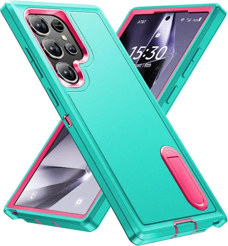 Miniatura 13 de BaHaHoues - Funda para Samsung Galaxy S22 con patas de apoyo incorporadas, cubierta protectora a prueba de golpes/polvo/caídas de grado militar