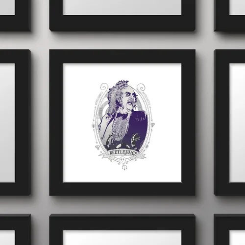 Miniatura 2 de Trends International Gallery Pops Beetlejuice - Póster de pared con retrato de Beetlejuice, 12.00 x 12.00 pulgadas, versión de marco negro