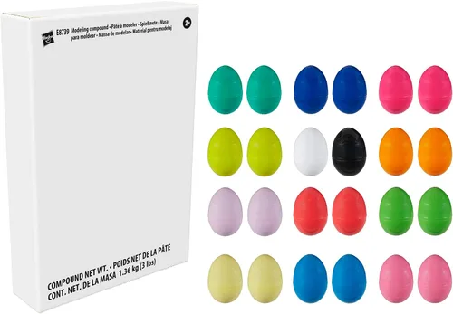 Miniatura 9 de Play-Doh Eggs - Paquete de 24 juguetes de caza de huevos de dinosaurio y dragón, compuesto de modelado para regalos de cumpleaños y recuerdos