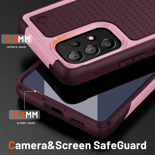 Miniatura 5 de Asuwish Funda protectora para Samsung Galaxy A53 5G con protector de pantalla de vidrio templado y accesorios para celda, delgada, resistente