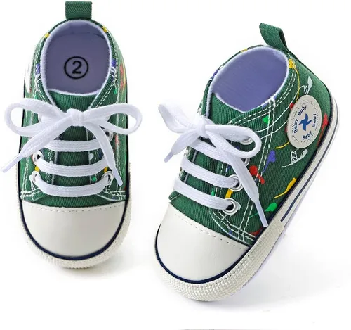 Miniatura 6 de Zapatos de lona suave unisex para bebés, niños y niñas, tenis antideslizantes ligeros para bebés recién nacidos