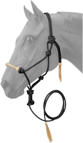 Tough1 - Cabestro de cuerda para la nariz de cuero crudo con plomo