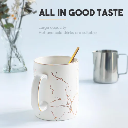 Miniatura 5 de harebe Taza de café negra extra grande de cerámica de 24 onzas con asa, tazas altas y calientes de gran tamaño, aptas para lavavajillas, taza