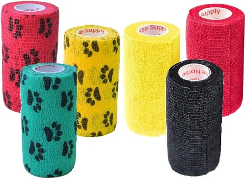 Miniatura 49 de Cinta adhesiva para veterinarios (negro) (paquete de 2) (3 pulgadas x 15 pies), autoadhesiva, adherente, cohesiva, flexible, autoadhesiva, rollo