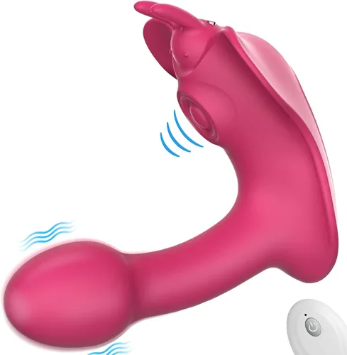 Vibrador remoto de doble acción – MEANINS Sophia, vibrador de punto G con modos de vibración y aleteo, consolador vibrador de punto G, juguetes