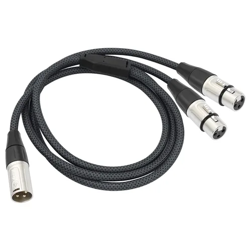 Miniatura 9 de Devianl XLR y Splitter - Cable divisor XLR y 2 hembra a 1 macho, equilibrado de doble hembra a macho, adaptador de cable de micrófono combinador, 2
