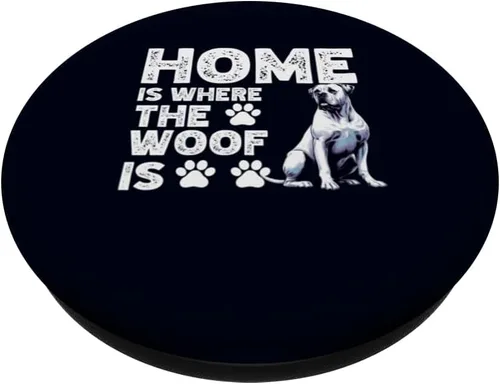 Miniatura 2 de Home is Where The Woof Is Dogo Argentino Dog Funny Dogs Fans PopSockets Standard PopGrip