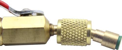Miniatura 4 de Accesorios de baja pérdida Hvac R12 R22 a R134A Válvula de bola de cierre, aire acondicionado refrigerante en ángulo compacto adaptador de válvula