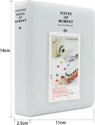 Miniatura 2 de Ablus - Álbum de fotos con 64 bolsillos para fotos instantáneas de cámaras Fujifilm Instax Mini 7s 8 8+ 9 25 26 50s 70 90 y letrero, pequeño blanco