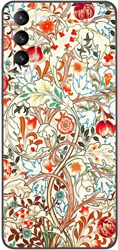 Miniatura 105 de Berkin Arts Funda compatible con Samsung Galaxy S22 Ultra, funda de silicona Art Nouveau Floral Flower (Clematis by Alphonse Mucha)