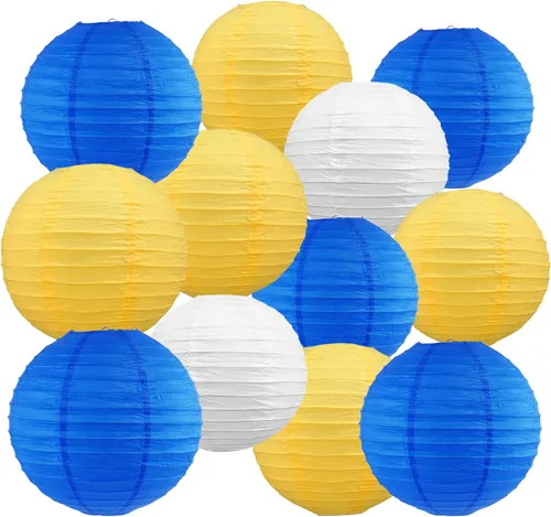 Miniatura 50 de BEISHIDA Faroles de Papel Blancos de 12 Pulgadas Decorativos Chinos/Japoneses Colgantes Redondos de Papel Lámparas para Cumpleaños, Bodas, Navidad