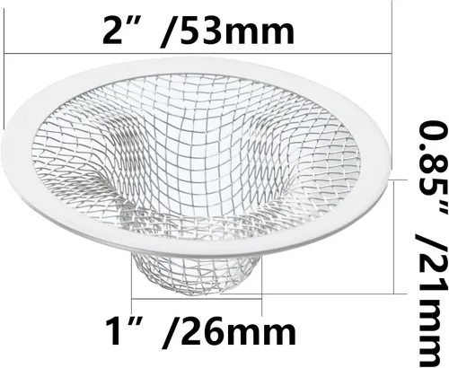 Miniatura 2 de 2 coladores para fregadero de cocina, cesta superior de 2 pulgadas/1 pulgada, cesta de filtro de drenaje redonda, colador de alimentos, colador