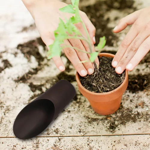 Miniatura 7 de 5 piezas de cucharas para tierra de bonsái, cucharas de plástico para tierra de jardín, herramientas de jardinería pequeñas y coloridas, cucharas