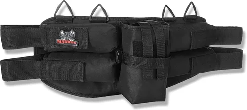 Miniatura 6 de Maddog 4+1 arnés de paintball de nivel de entrada con bolsa de soporte de tanque de CO2 HPA Incluye (4) cápsulas de paintball