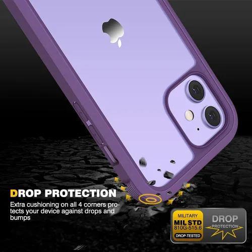 Miniatura 487 de Diaclara Funda diseñada para iPhone 16, mejorada [protección completa de la cámara], carcasa resistente de cuerpo completo con protector de pantalla