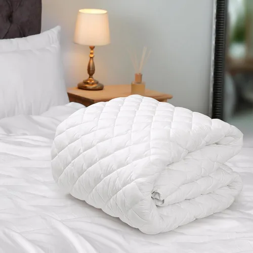 Miniatura 8 de Royale Linens Cubrecolchón tamaño Queen – Protector de colchón acolchado suave – Bolsillo profundo ajustable que se adapta a hasta 16 pulgadas