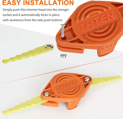 Miniatura 4 de THTEN WA0010 WA0004 - Carrete de repuesto de cabeza de cuchillas de recortadora de 10 pies y 0.065 pulgadas, compatible con Worx WG180, WG175