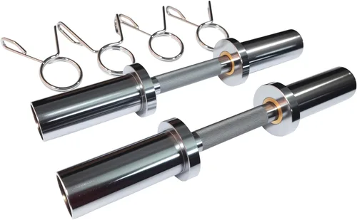 qibylift Olympic Dumbbell Handles Loadable Dumbell Bars Set Of 2 Fit 2 Inch Weight Plates Ideal For Home Gym Strength Training, Weight Bars with 2