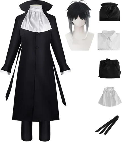 Miniatura 12 de Buyoem Dazai - Disfraz de cosplay para Halloween, Navidad, anime, Chuuya, cosplay, uniforme para adultos, hombres y mujeres Color2