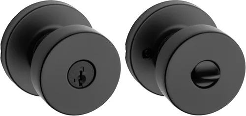 Miniatura 10 de Kwikset Pismo - Pomo de puerta redondo simulado, manija de un solo lado para armarios, puertas dobles francesas y despensa, pomo de puerta