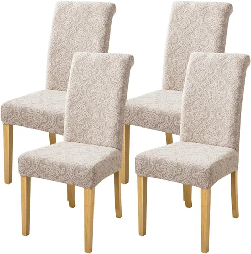 Miniatura 11 de FORCHEER Juego de 6 fundas para sillas de comedor, fundas elásticas para sillas de cocina, 6 piezas, fundas para silla Parson, paquete de 6, Flores