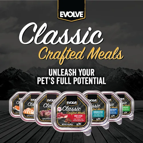 Miniatura 8 de Evolve Classic Crafted Meals - Comida húmeda para perros con estofado de ternera, 3.5 onzas, paquete de 15