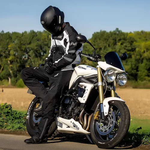 Miniatura 6 de Chaqueta de motocicleta HWK Spyder para hombre con tela de cordura textil resistente al clima para chaqueta de motocross enduro