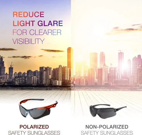 Miniatura 3 de ToolFreak Gafas de seguridad polarizadas Rebel – Lente tintada humo oscuro – Clasificación ANSI z87.1-2015, clasificación UV U6 – Ventilación