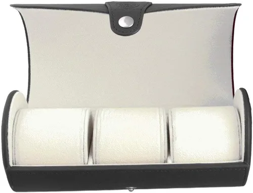 Miniatura 6 de Case Elegance - Caja de viaje de cuero vegano para reloj, Negro