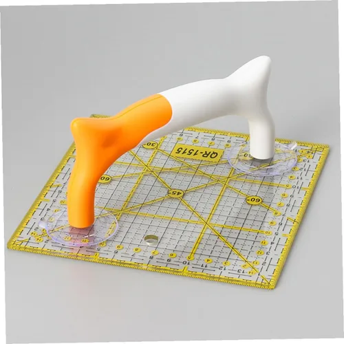 Miniatura 4 de EXCEART Mango de regla de costura con doble agarre de ventosa para acolchar y retazos, herramientas de costura DIY