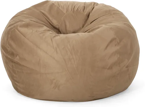 Miniatura 11 de Puff de microfibra de ante, Marrón French Roast