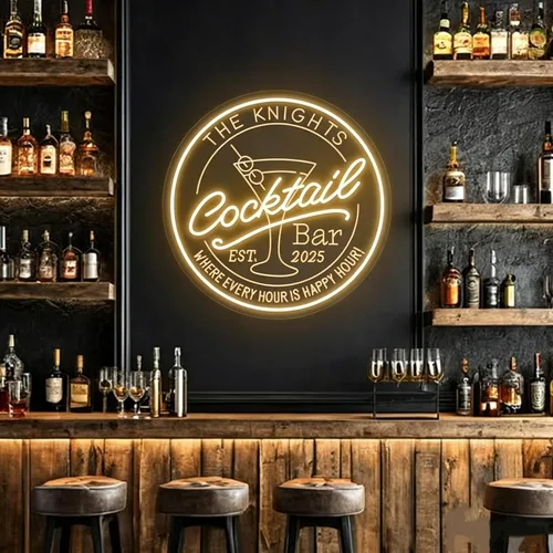 Miniatura 20 de Letreros de neón personalizados para bar y parrilla para decoración de pared, nombre personalizado, fecha, texto, hogar, bar, letrero con luz LED