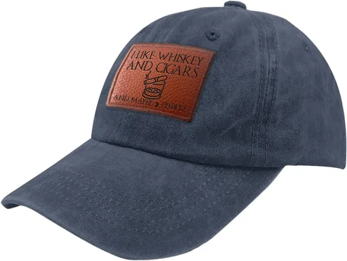 Miniatura 9 de Philysonic Funny Hat I Like Whisky and Cigars and Maybe 3 People Sombreros para Hombres Gorras de Béisbol Gorras Ajustables