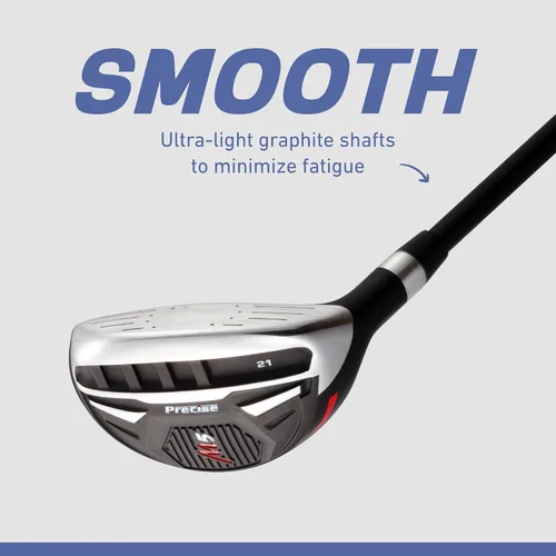 Miniatura 7 de Precise Juego de golf M5 para hombre – Conductor de 460 cc, madera de calle, híbrido, hierros de 5 PW, putter y bolsa de soporte Juego completo